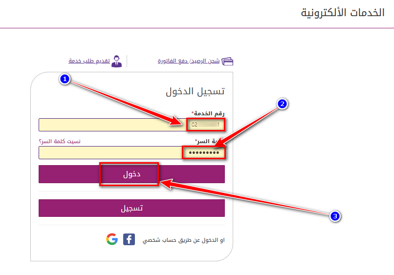 tedata login